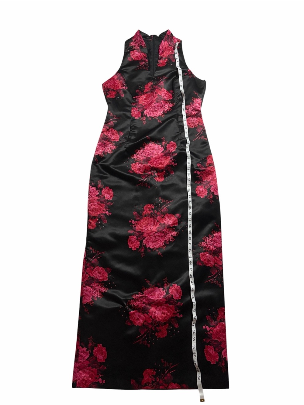 Vintage Y2K Niki by Niki Livas Black and Pink Satin Gown Size 16 runs small - Picture 8 of 9